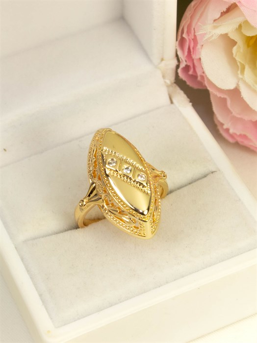 Кольцо из дубайского золота "Феличе"  - фото 100543