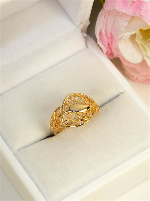 Кольцо из дубайского золота "Шелли" - фото 100708