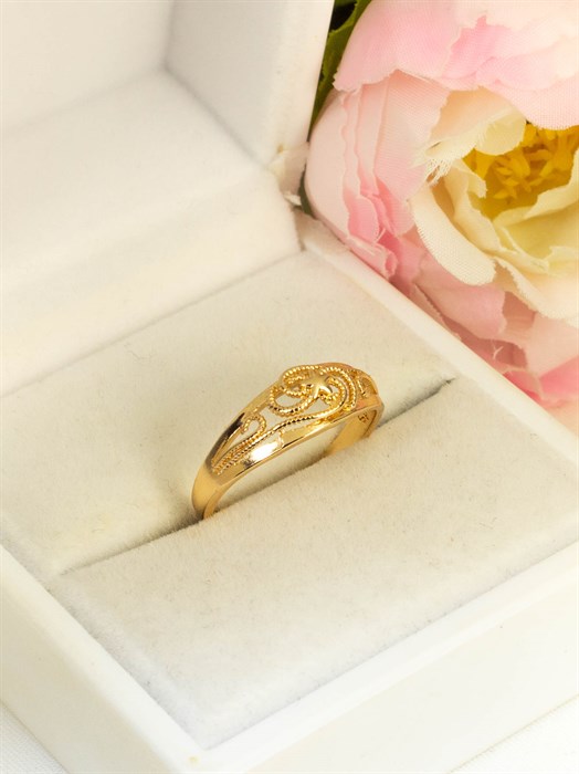Кольцо из дубайского золота "Флоранс" - фото 100818