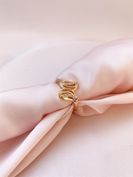 Кольцо из дубайского золота "Айрис" - фото 103489