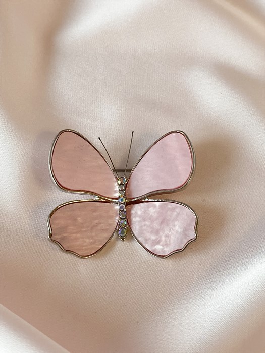 Брошь "Родолитовая бабочка" (И3) - фото 103621