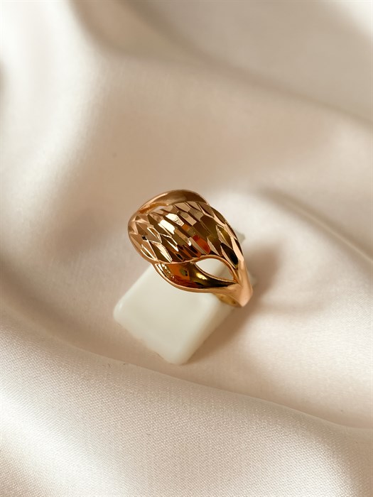 Кольцо "Золотая волна" - фото 107235