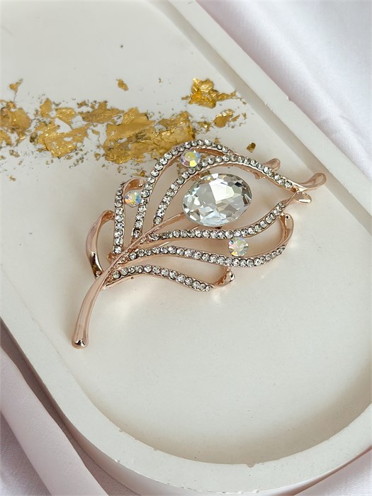 Брошь "Перо птицы счастья" 16905