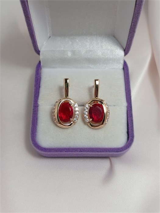 Серьги "Гранатовая страсть" (А3) 19491