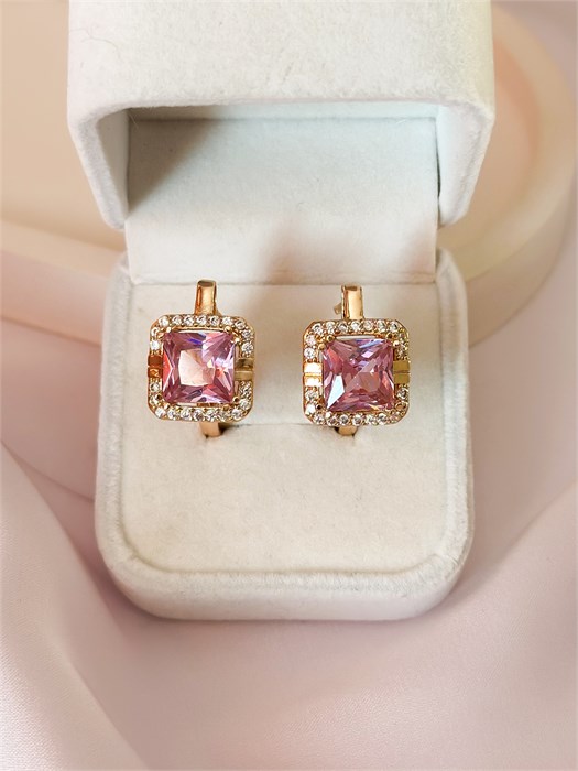 Серьги "Родолитовая соната" (Б6) 19544 - фото 141749