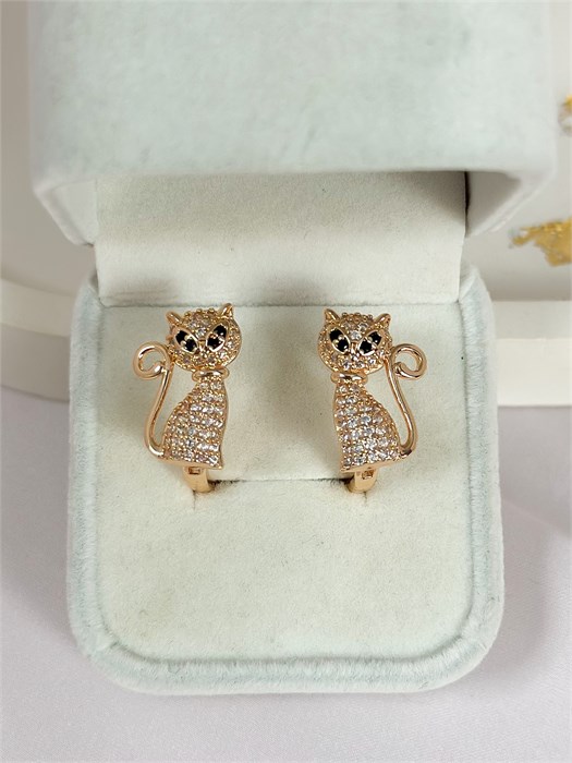 Серьги "Котики" (Г3) 19575 - фото 141885