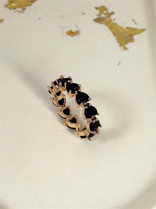 Кольцо  "Агатовые сердечки" 19597