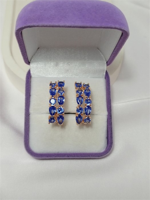 Серьги "Сапфировый восторг" (Б4) 19603