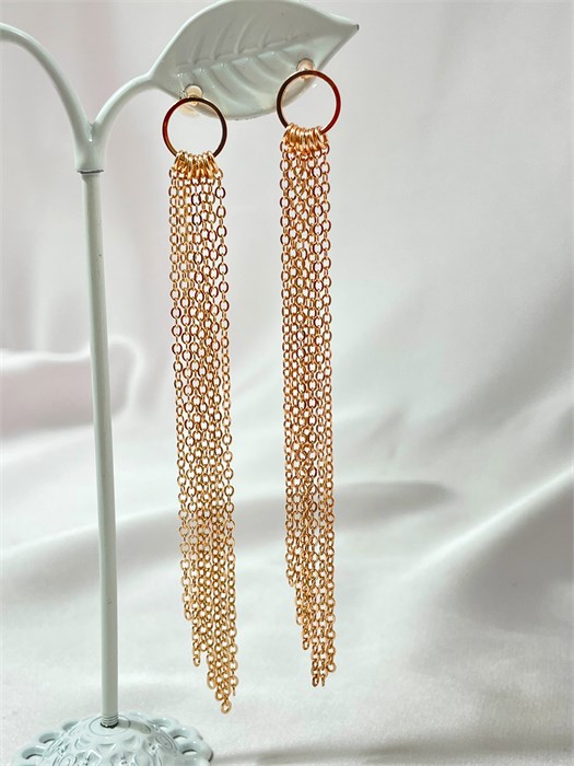 Серьги "Золотой водопад" 19636