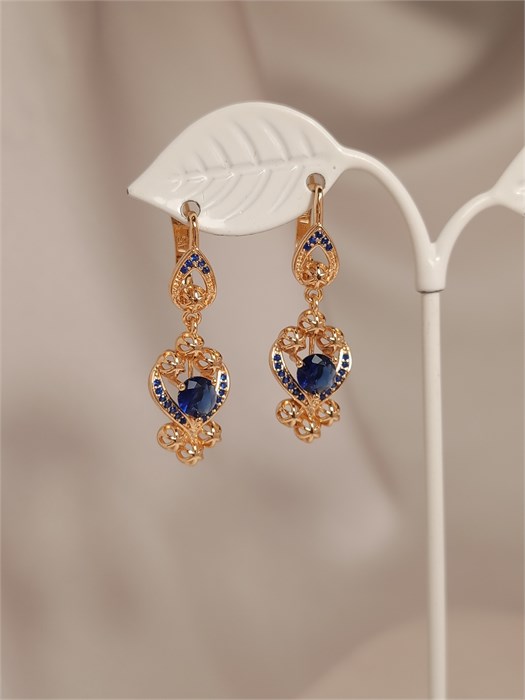 Серьги "Загадка сапфира" (А3) 19659