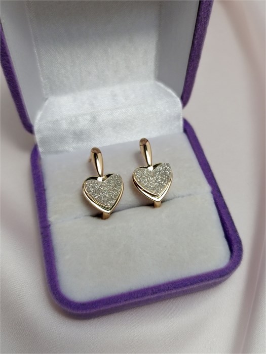 Серьги "Нежные сердца" (Д4) 19660