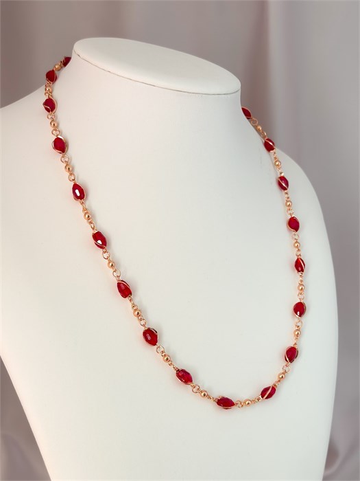 Бусы "Рубиновое обаяние" (Е1) 19668