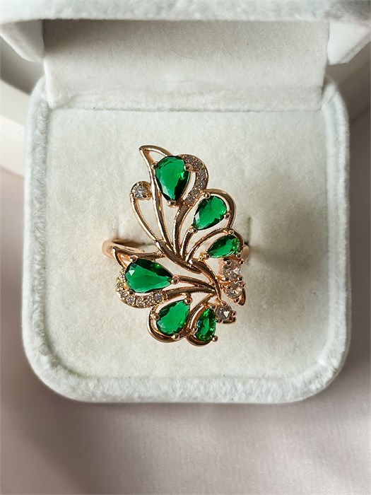 Кольцо "Весна в изумруде" (В6) 19679