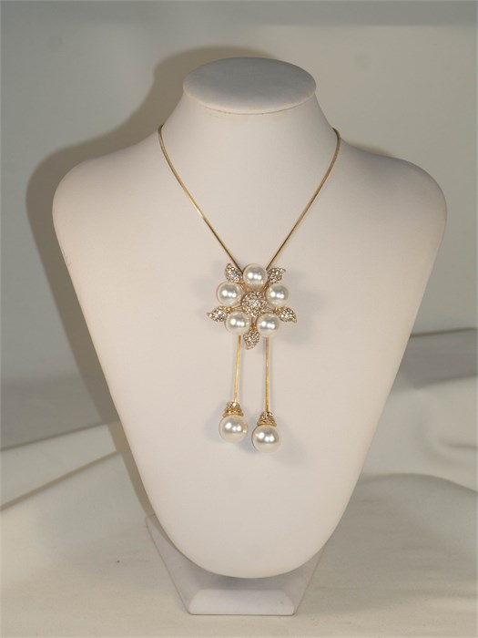 Колье "Снежный цветок" (золото) (И3) 19707