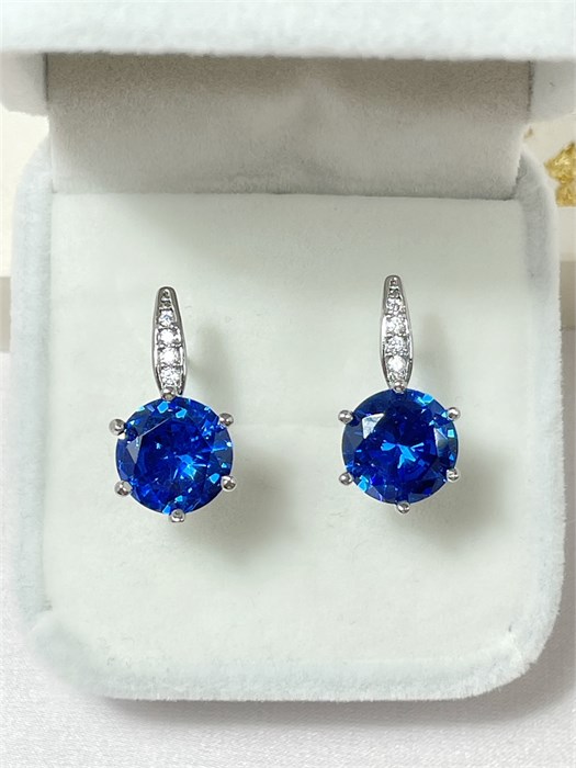 Серьги "Сапфировое небо" 19745