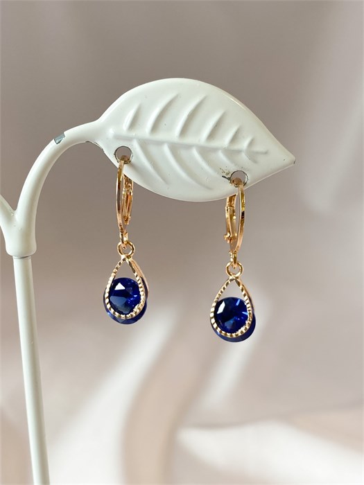 Серьги "Сапфировая роса" (А6)) 19767