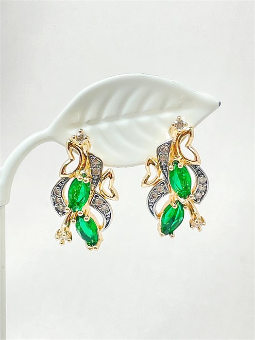 Серьги "Изумрудные сновидения" (А3) 19775