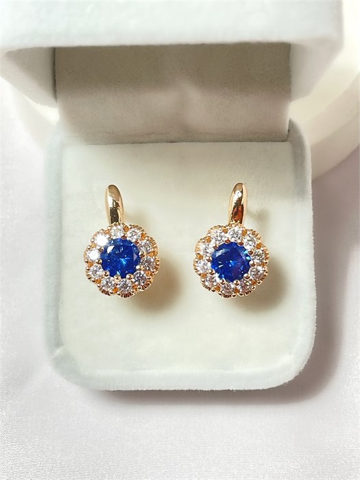 Серьги "Сияние сапфира" 19839