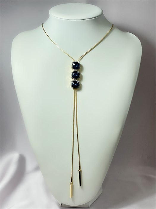 Колье  "Сапфировые кристаллы"" 19956