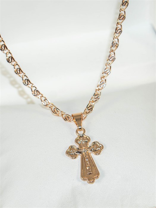 Крестик из дубайского золота - фото 90857