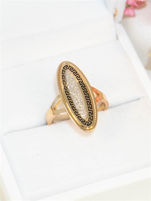 Кольцо из дубайского золота "Мерцание нежности" - фото 91411