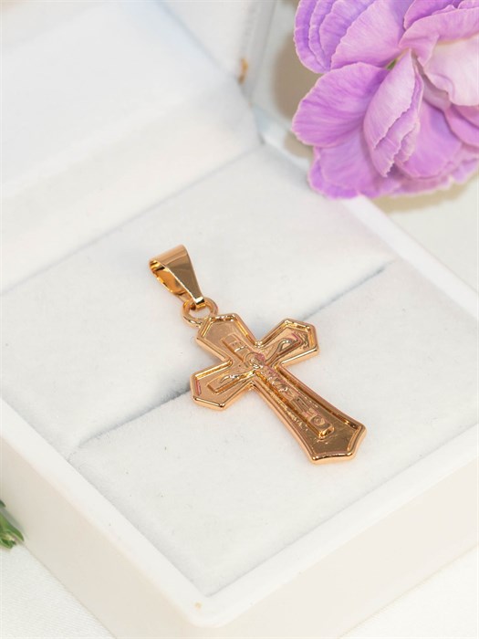 Крестик из дубайского золота  - фото 92248
