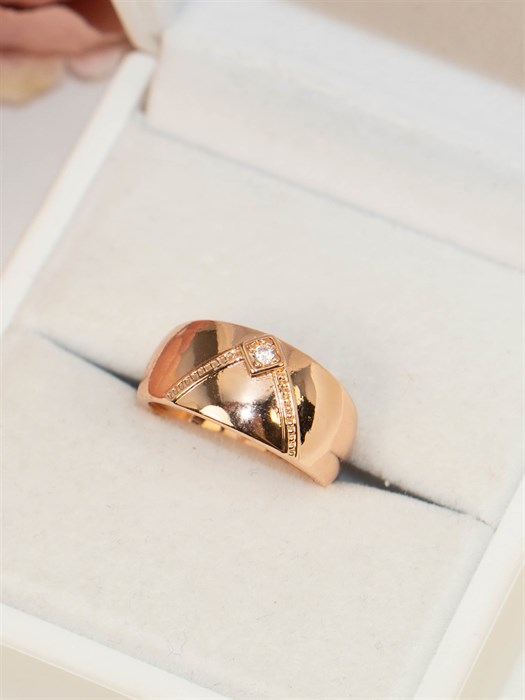 Кольцо из дубайского золота "Тереза"  - фото 96260