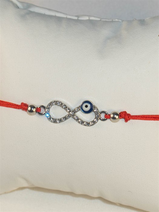 Красная нить "Удача" (серебро) (И3) - фото 97507