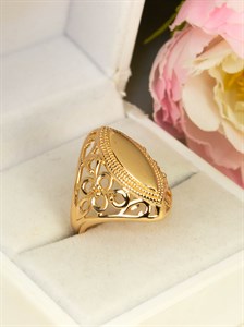 Кольцо из дубайского золота "Золотые грезы"