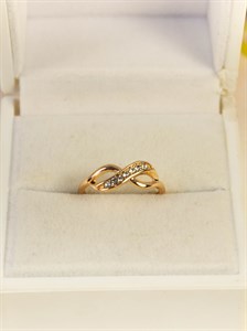 Кольцо из дубайского золота "Кристалина" 