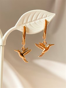 Серьги "Золотые колибри" (Г11) 