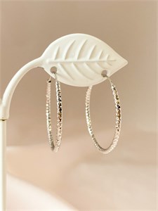 Серьги "Африканский стиль" в серебре 3,5 см. 19592