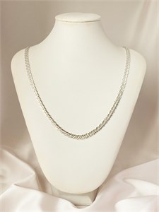 Цепочка двойной ромб (серебро) 19982