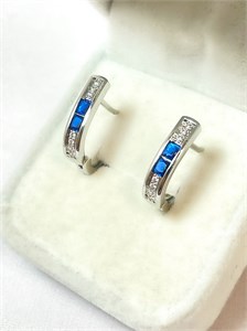 Серьги "Нежный сапфир" 20144
