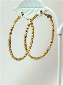 Серьги-кольца "Торнадо" 4,0 см. 20468