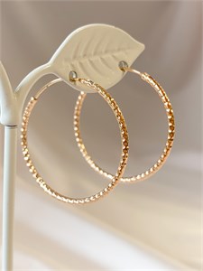 Серьги-кольца "Африканский стиль" 3,5 см 20604