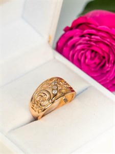 Кольцо из дубайского золота "Загадка Востока"