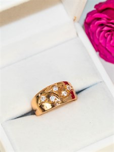 Кольцо из дубайского золота "Айсылу" 