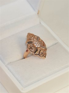 Кольцо из дубайского золота "Фрида"