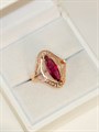 Кольцо из Дубайского Золота "Рубиновое чудо" 14525