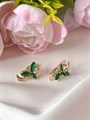 Серьги "Соцветие изумруда" (Б10) 14616