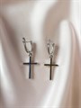 Серьги "Кристальные крестики" серебро (А10) 15084 - фото 104837