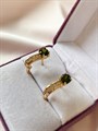 Серьги  "Хризолитовый блеск" (В9) 15177