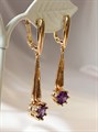 Серьги  "Звездный аметист" (Б10) 15219