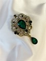 Брошь  " Изумруд" (И2) 15306