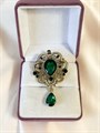 Брошь  " Изумруд" (И2) 15306