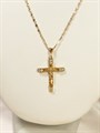 Крестик из дубайского золота "Иисус" 15327
