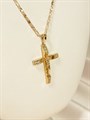 Крестик из дубайского золота "Иисус" 15327