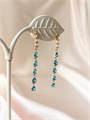Серьги "Бирюзовые капельки" (В7) 15680