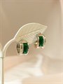 Серьги  "Изумрудные дали" (В6) 15726
